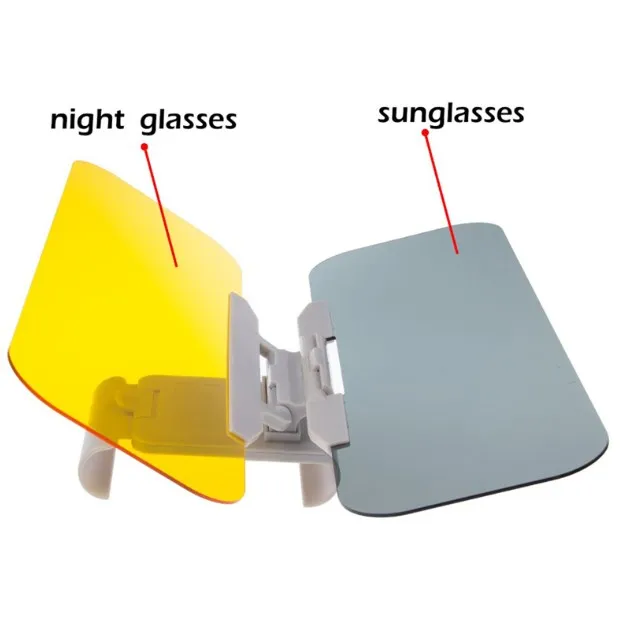 2-in-1 Car Sun Visor, Day & Night Anti-glare Sun Visor, Car Anti-uv Sun  Visor, Non-dazzle Car Sunshade Mirror Goggles, For Driving