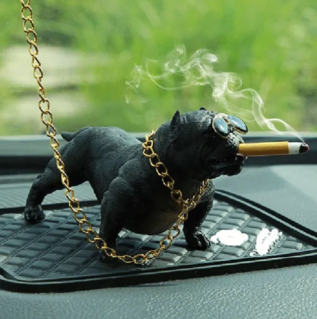 NOUVELLE Voiture Chien Décor Bully Chien Poupées Ornements Simulé