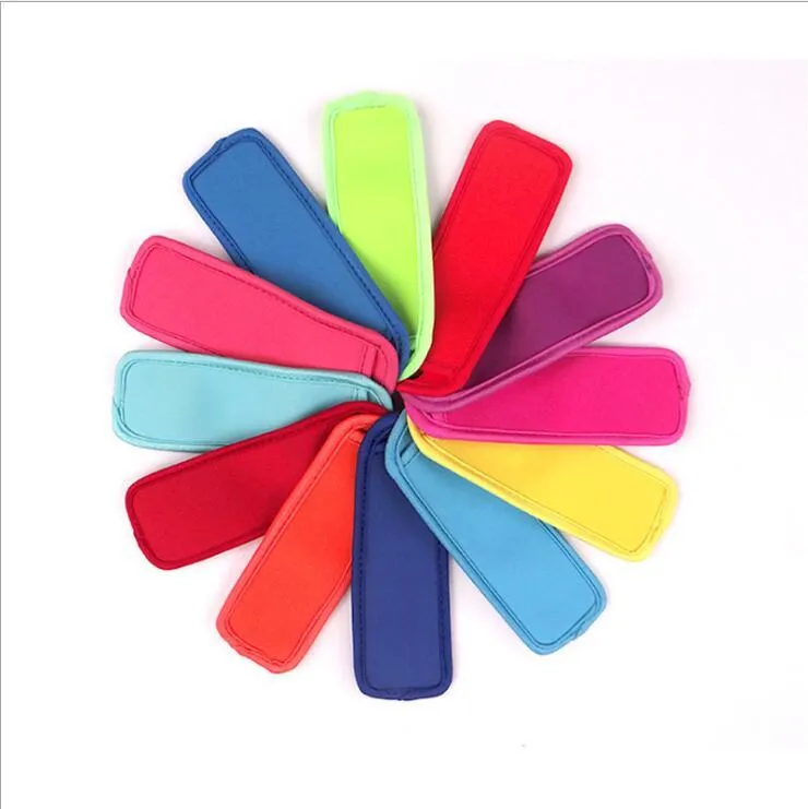 Supporti di alta qualità Maniche per ghiaccio Copertura per bordi del congelatore 18 cm X 6 cm Neoprene impermeabile per bambini Utensili da cucina estivi DHE705