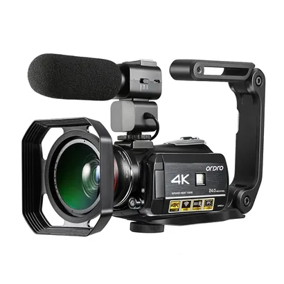 ordro UHD 4k WIFI Videocamera digitale da 24 MP con display touch da 3,0 '' Videocamera digitale per visione notturna wifi Hot shoe