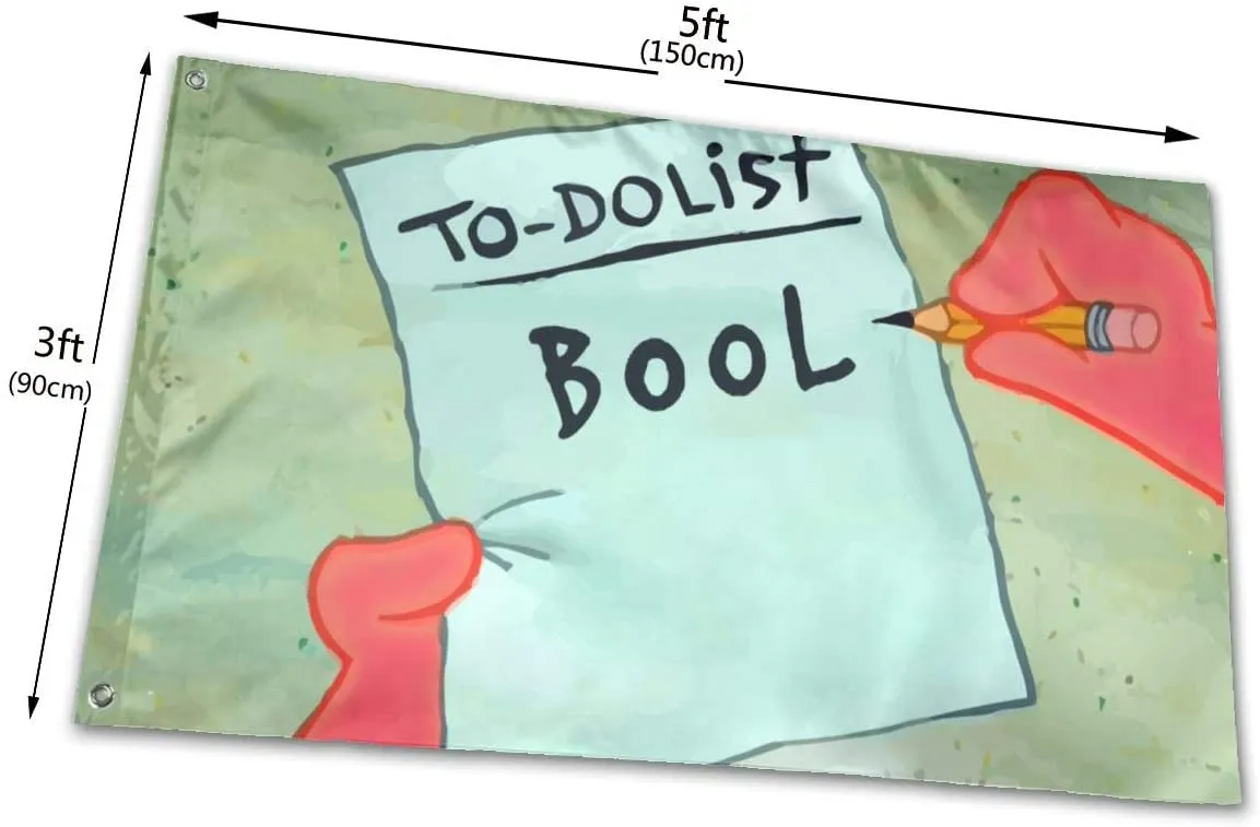 To Do List Bool Flag 3x5ft Polyester Outdoor Or Indoor Club Digital