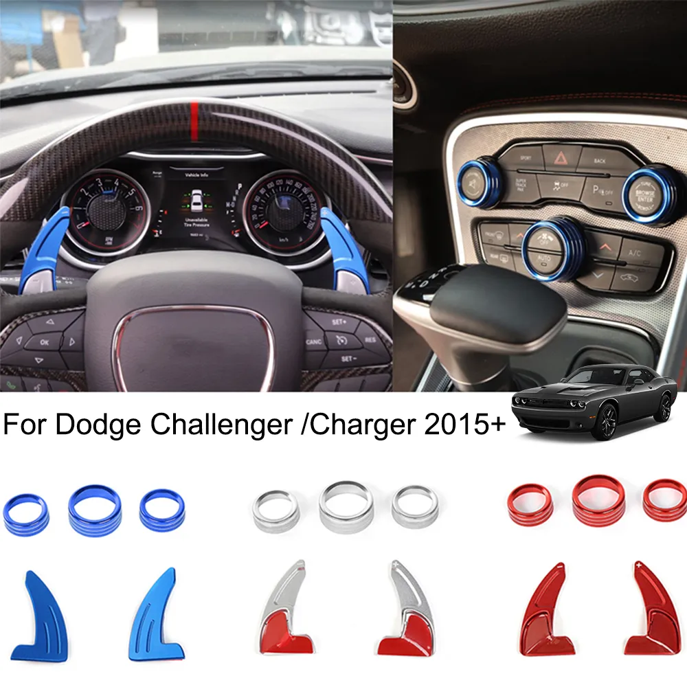 アルミ合金シフトピックシフトパドル/エアコンオーディオスイッチBezl Dodge Challenger / Charger 2015アップアクセサリー