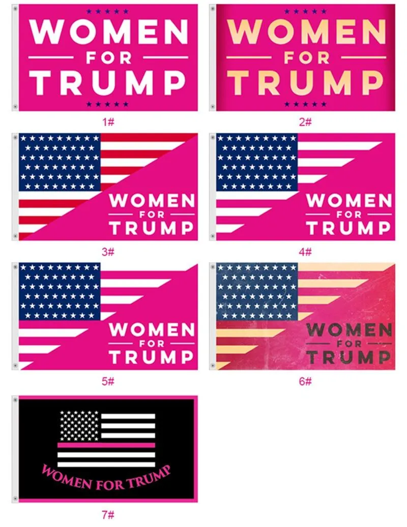 DHL Hızlı 90 * 150cm Trump Donald Flag USA için Pembe Kadınlar Pembe Kazandı Amerika Birleşik Devletleri Büyükanti