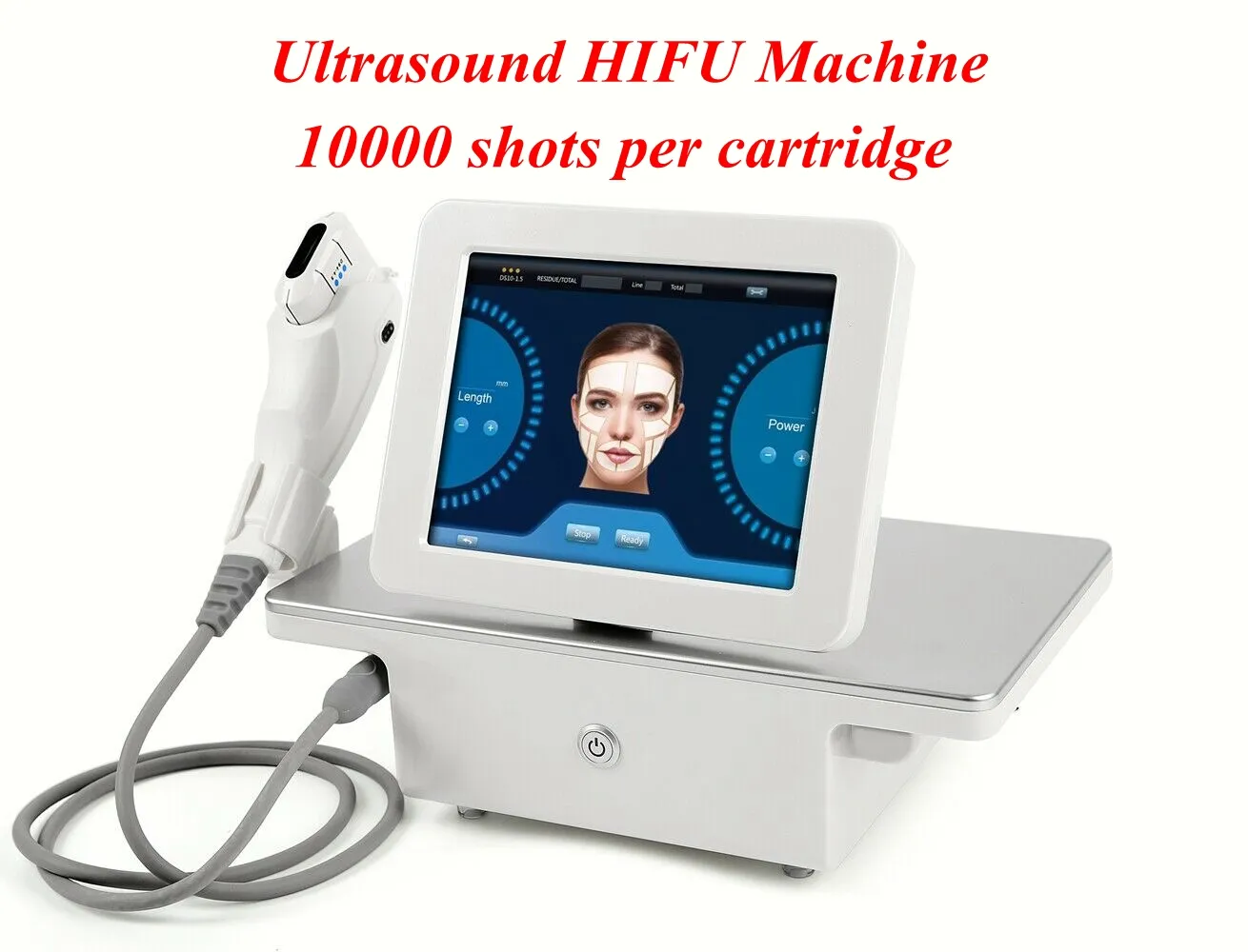 Taşınabilir Yüksek Yoğunluklu Odaklı Ultrason HIFU Makinesi 10000 Çekim Yüz Germe Vücut Zayıflama Cilt Cihazı Sıkın Cihaz Kırışıklık Temizleme Güzellik Salonu ve Ev Kullanımı