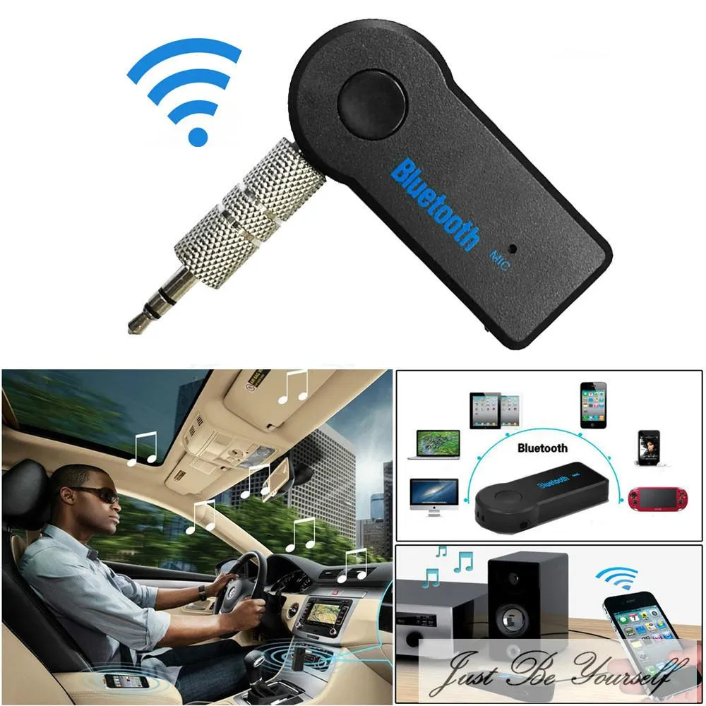 Audio Stereo Muziek Home Auto Ontvanger Adapter FM-zender Modulator Handsfree Car Kit 3.5mm MP3 Audio Player Bluetooth