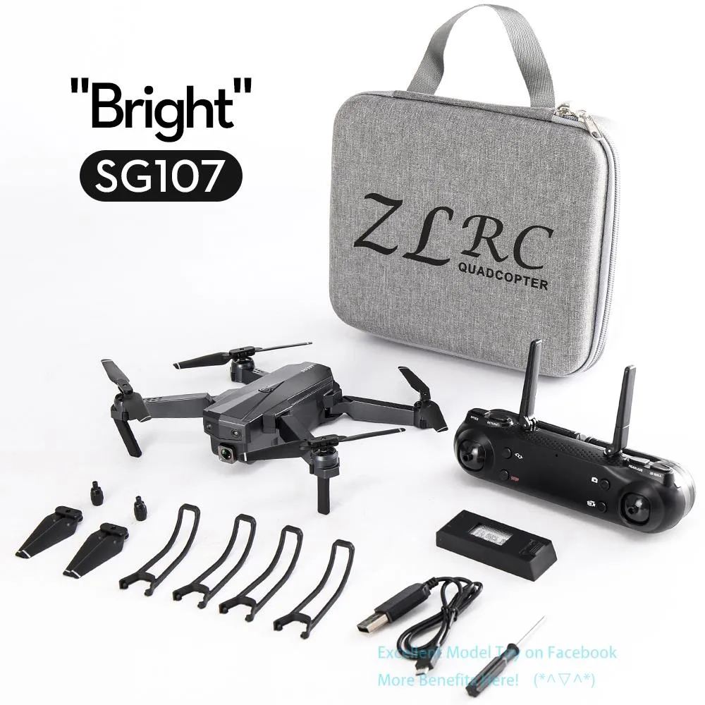 SG107 4K Double Camera WIFI FPV Beginner Drone& Kid Toy, Optical Flow Positioning, Altitude Hold, Intelligent Follow, Gesture Take Photo,2-3
