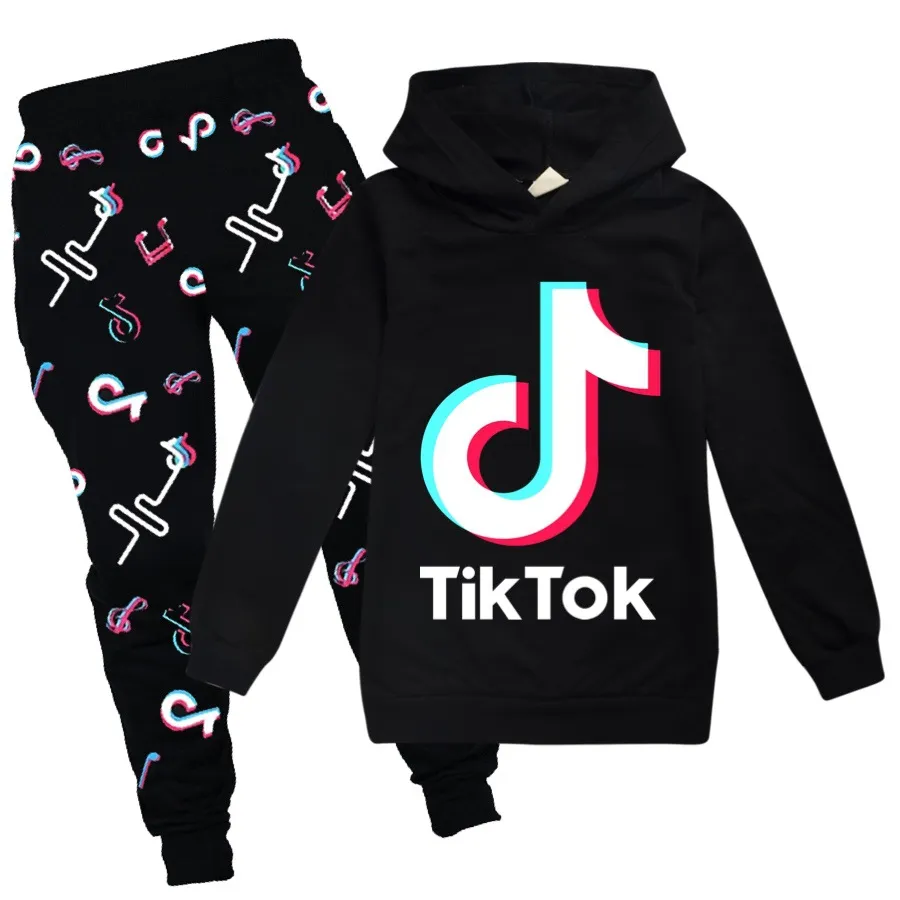 3D Genc Cocuklar Yenilik Tik Tok Sonbahar Hoodies Set Erkek K z Kazak Pantolon 2 Adet Tak m Elbise E ofman K yafetler Cocuklar 3 12 Y l Tiktok Setleri