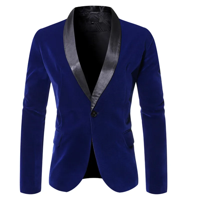 2020 Men s Wine Red Velvet Suede Slim Fit Blazer Casual Dress Jacket for Party Formal Occasions