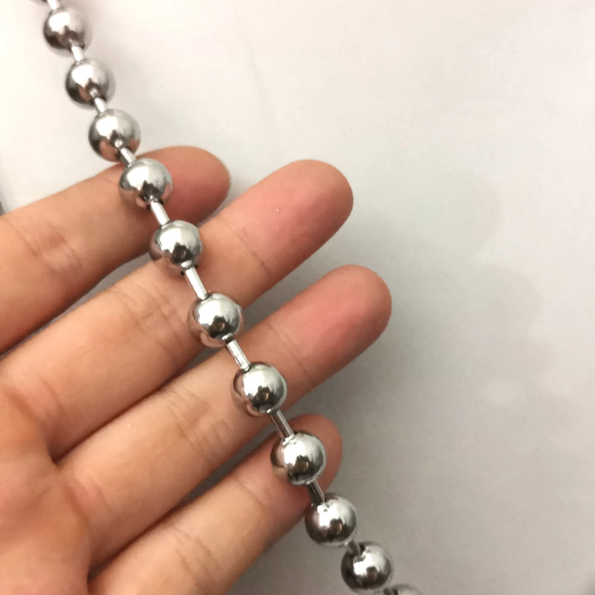 High Quality Stainless Steel Ball Bead Chain Necklace And Go Tags Collar  Set 5m Lengths 1.5/2/1., 2.4/3/4, 6/8/10mm Fashionable Jewelry Findings  From Charmspendant, $7.14