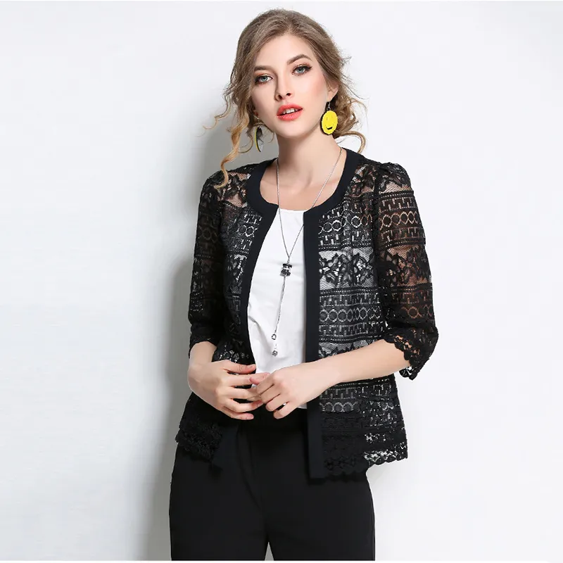 Ladies black lace jacket sale