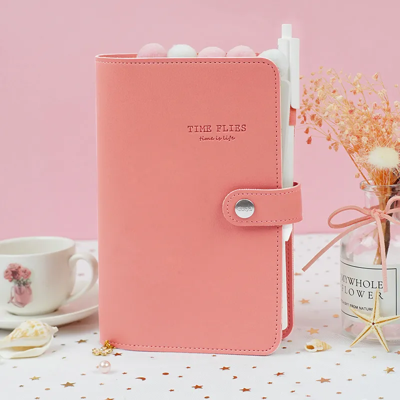 Wholesale Notepads Macaron Leather Spiral Notebook Original Office Personal Diary/Week Planner