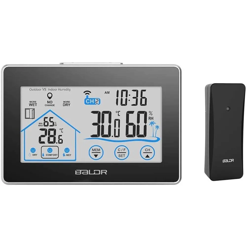 Baldr Digital Wireless Outdoor Temperature Wilgotność termometr miernika miernika