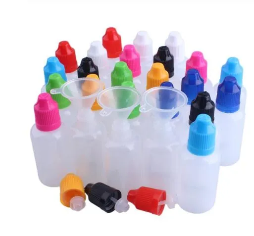 E-juice E-liquid Empty Oil Bottle Plastic Dropper Bottles 3ml 5ml 10ml 15ml 20ml 30ml 50ml 100ml 120ml With Childproof Cap Packing