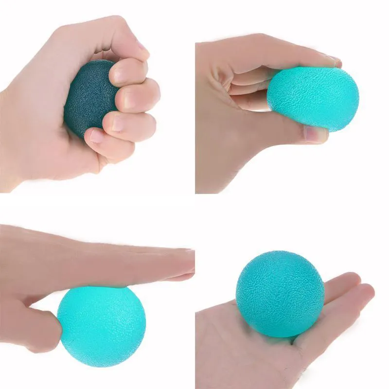 Yuvarlak kavrama topları parmak kavrama güçlendirme tedavisi stres masaj topları el tedavisi geri yükleme önkol gücü el genişletici eğitimi 5 renk