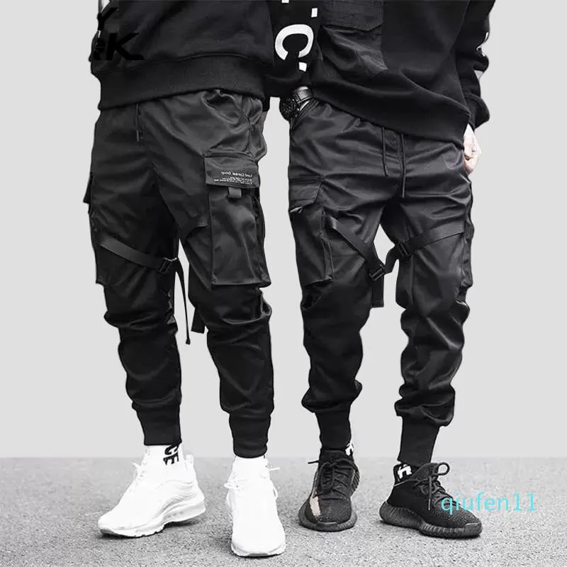 MarchWind Marca Hip Hop Boy Multi-tasca Elastico in vita Design Harem Pant Uomo Streetwear Punk Pantaloni casual Jogger Maschio Danza B2937