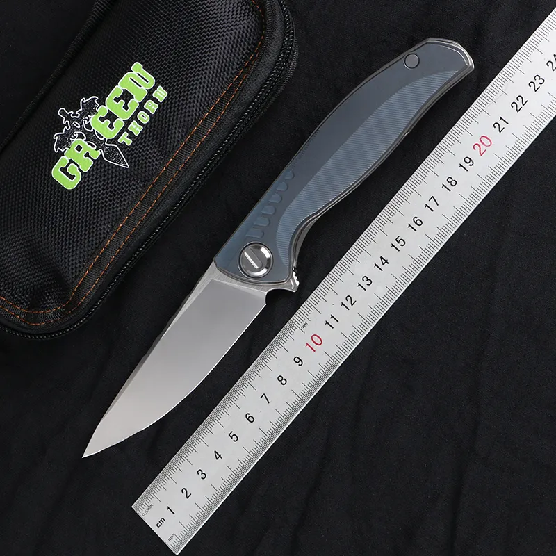 Green thorn CD F3 ns M390 blade TC4titanium handle outdoor camping hunting practical folding knife EDC tool