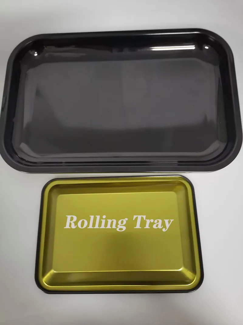 DIY Rolling Tray Metall Zigarette Rauchen Rolling Tray Kräuter Tabak Weißblech Platte Scheiben Rauch Zigarette Papier Tablett