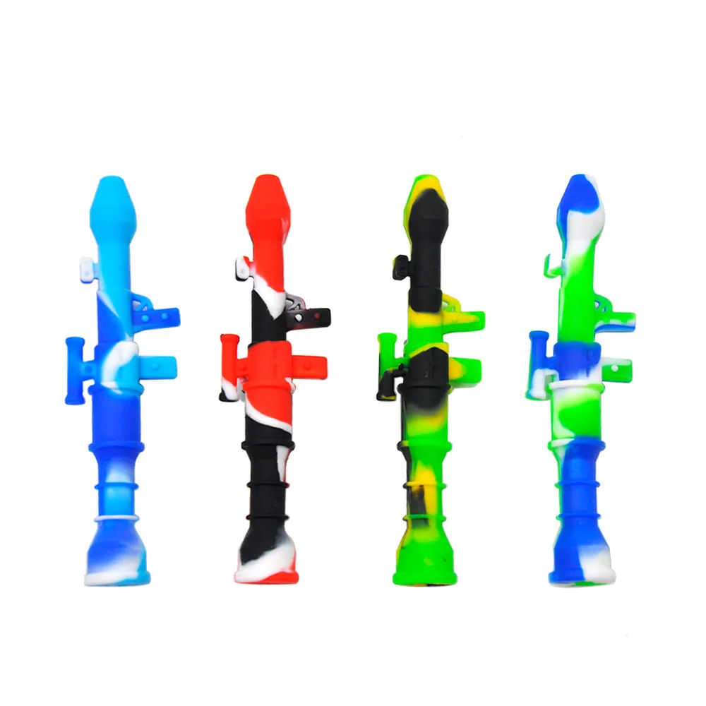 TOPPUFF forme créative Silicone fumer tabac Pipe 120 mm Mini Portable Silicone tuyau main tuyau poche taille coloré