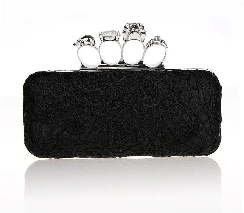 New Party Clutch: Crystal Knuckle Boxed Evening Bag for Weddings