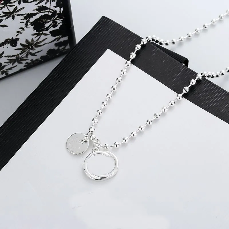 Personality Letter Plating Necklace Top Quality Silver Plated Necklace for Woman Necklace Gift Fashion Jewelry Supply