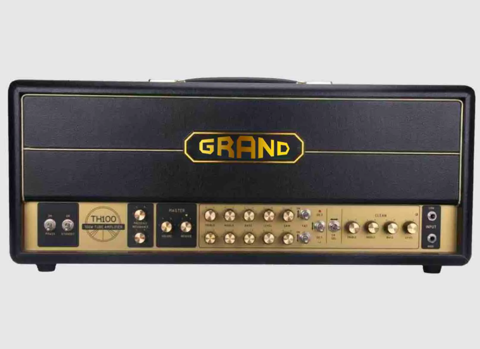 Niestandardowy Grand Tube Guitar Wzmacniacz Głowica JXS120 Styl 100W w czarnym EL34 / 6L6 Wybierz przełącznik