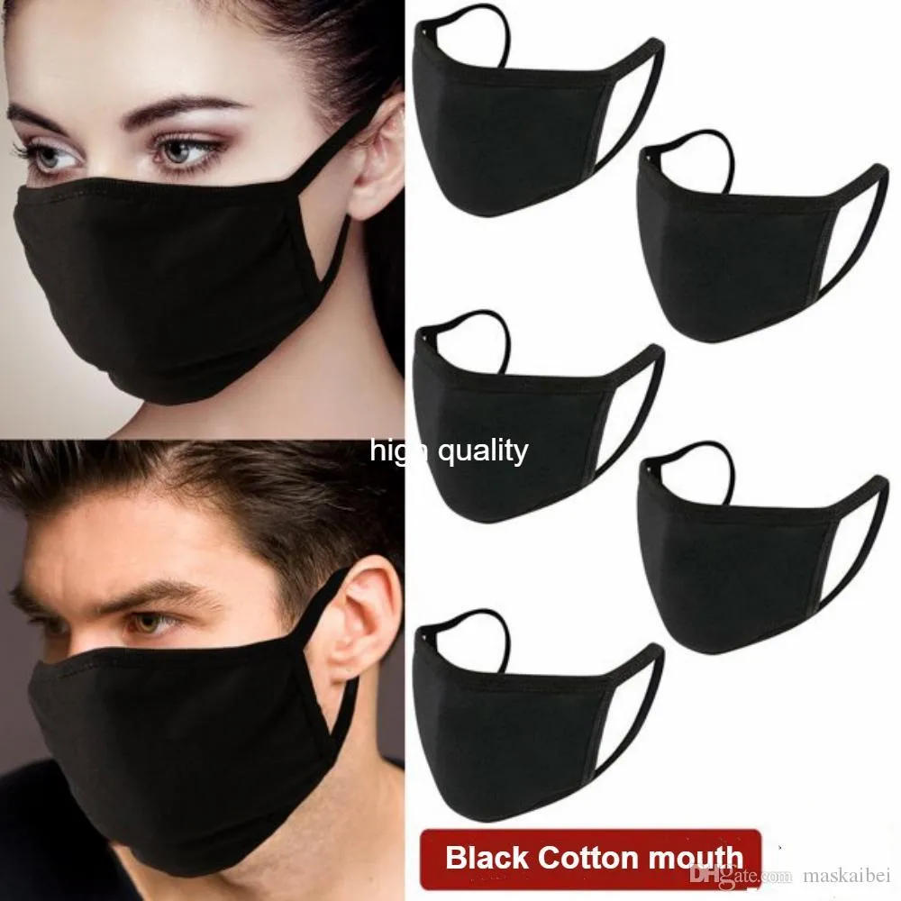 Tasarımcı yüz maskesi Pamuk Siyah, gri Maske Ağız Yüz, Bisiklet Kamp Seyahat için% 100 Pamuk Yıkanabilir Tekrar Kullanılabilir Kumaş Maskesi Karşıtı PM2.5 Maske