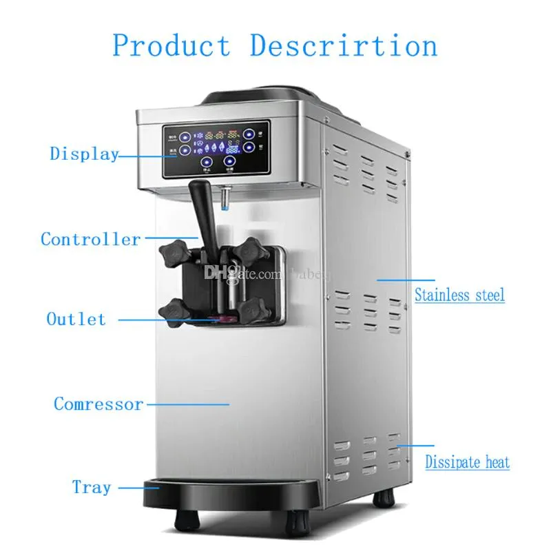 Electric Ice Cream Machine 1100W Commercial Soft Serve Maker One Flavor Sundae Yogurt Vending Machine From Babeijing 823.58 DHgate.Com