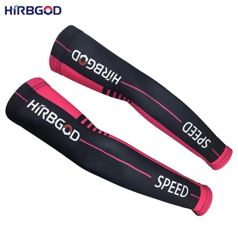 Hirbgod Varumärke Cykelarmvärmare Cykling Bike Pink Arm Sleeves Cykling Kvinnor Anti-UV Lycra Fabric Sportsäkerhet XXS-6XL, XT110