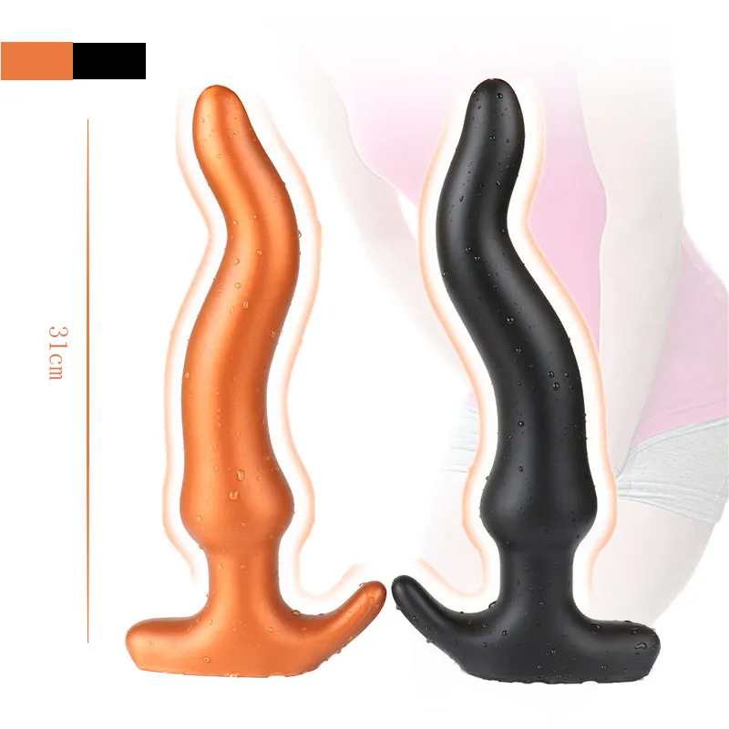 Long Butt Plug Sexleksaker för vuxna Män Gay prostata Massager Big Anal Plug Buttplug Erotisk Sexo Anal Leksak För Kvinna Anus Sexshop T200901