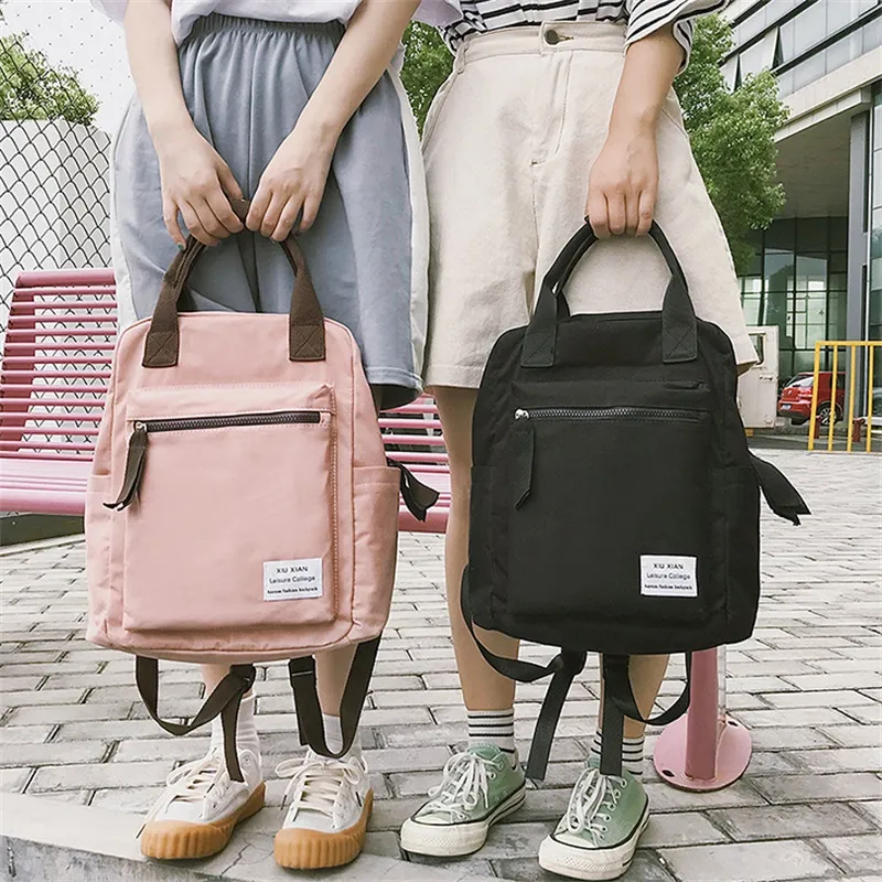 Acquistare Viaggi Di Stile Coreano Della Tela Di Canapa Zaino Le Donne  Estate Rosa Nero Zaino Sacchetti Di Scuola Ladolescente Ragazze Borsa A  Spalla Sac À Dos Economico | Consegna Veloce E