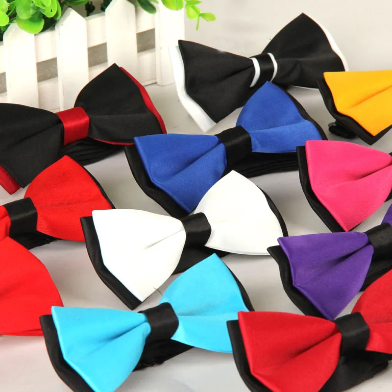Solid Color Bow Ties Business Suits Bow Tie Bowtie voor bruiloft bruidegomsmen cadeau rood zwart wit blauw
