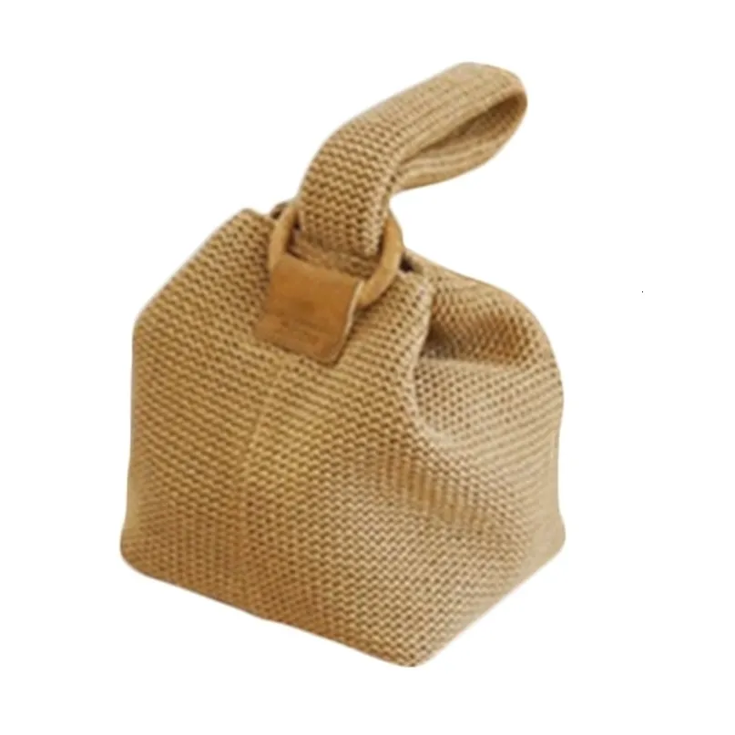 New-Straw Bags Dames Strand Strozak Vrouwelijke Rotan Zak Kleine Effen Zakken Voor Vrouwen Rotan