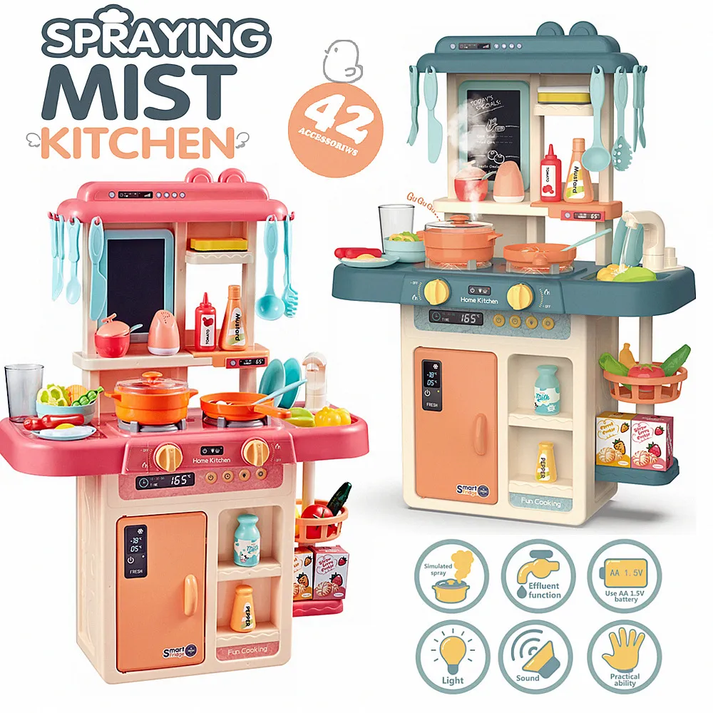 Buy Figment 42 Pcs Toy Kitchen Sets, Simulated Spray Kitchen Toys, Kids  Kitchen Pretend Play Set,Play Cooking Set, Cookware Pots and Pans Play Set  Online at Low Prices in India 