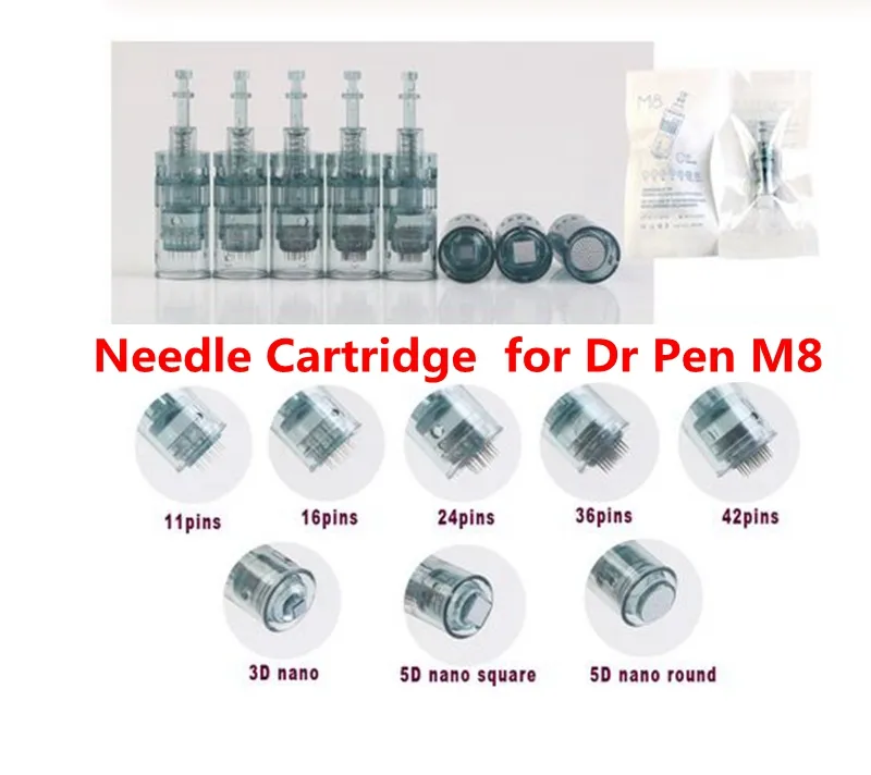 Byte Mikronedle Nålpatron 11/16/24 / 36/42 / Nano Pin för elektrisk dermapen Dr Pen M8 MTS Anti Scar Hudföryngring