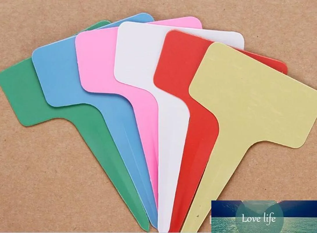 100pcs 6 x10cm Plastic Plant T-type Tags Markers Nursery Garden Labels Gray GO# 