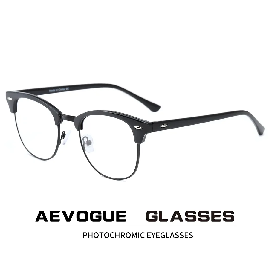 AEVOGUE PhotoChromic Lunettes Prescription Cadre Optique Lunettes de vue Optiques Femmes Lunettes Anti Bleu Lunettes KS101 T200812