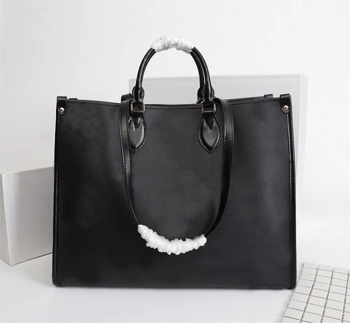 2020 topp dam Äkta läder designer Onthego handväskor tote twist handväska messenger Shoppingväska axelfickor Totes Kosmetikväska