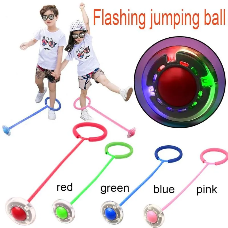Flashing Jumping Ring LED Ankle Skip Rope Sport Swing Ball