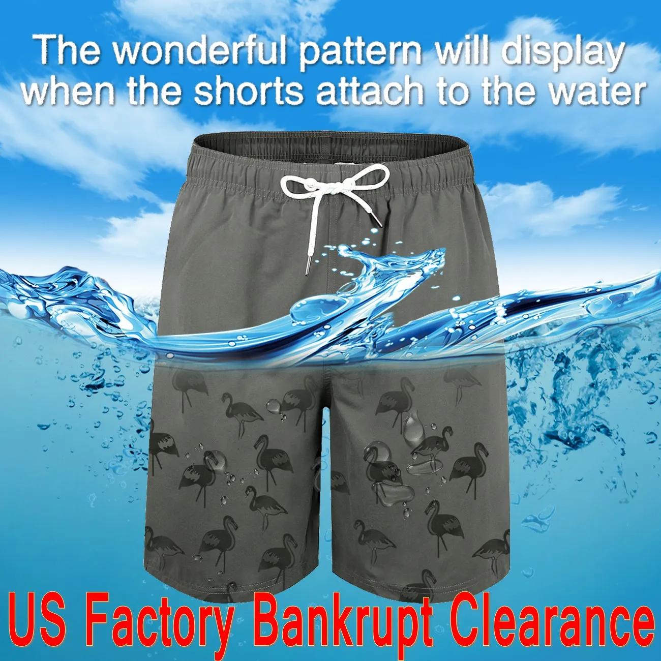 US Stocks Mens Swimwear Magic Swim Shorts Trunks Board Shorts Good ...