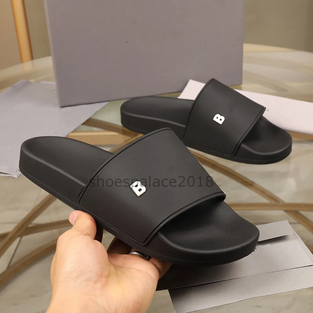 2021 Paris Sliders Herr Dam Sommar Sandaler Strandtofflor Dam Flip Flops Loafers Svarta Utomhus Hem Slides Chaussures Skor Med Box