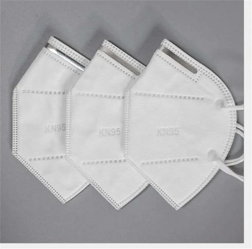 KN95 Masker Engångsansiktmask Vuxen KN 95 KN95 95kN All White Facemask Anti Dust Dammtät PM2.5 Maskmask