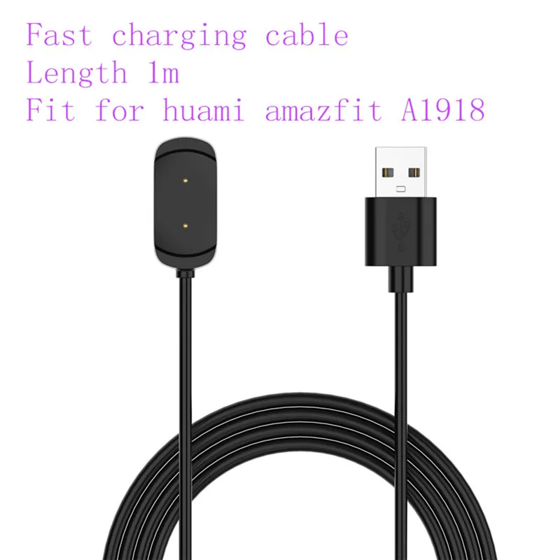 1 m USB Charging Cable Cradle Dock Charger for HUAMI AMAZFIT A1918 Smart Watch wristband