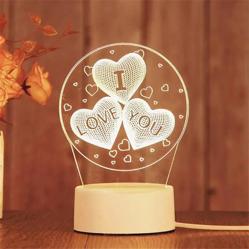 Led Night Lamps 3D Lamp Novelty Night Lights Kid Christmas Gift