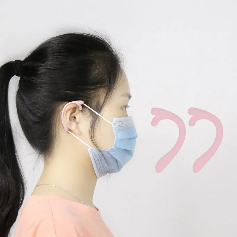 Couvercle de masque Anti-accident en Silicone, poignées d'oreille, crochet de protection, support de boucle d'oreille, masque facial, crochet de protection de boucle