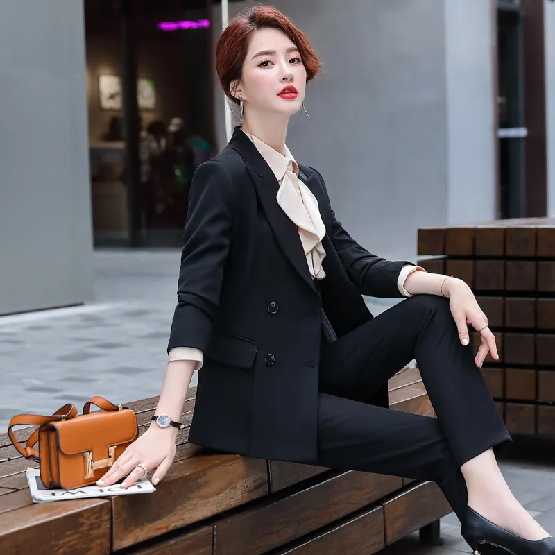 Formal Uniform Designs Business Suits Elegant Black For Women