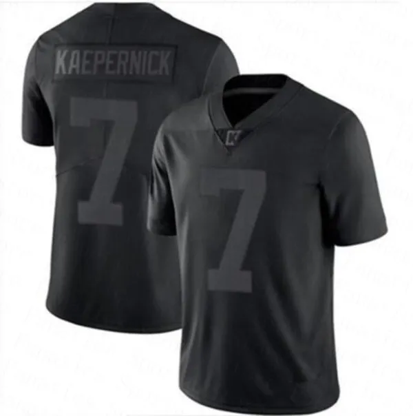 Men 7 Colin Kaepernick Icon 2.0 Jersey True to IM WITH KAP IMWITHKA Football Sticthed Jerseys Black White