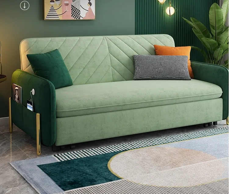 Light luxury sofa bed can fold 1.5 meters modern simple living room small family type multi functional dual use