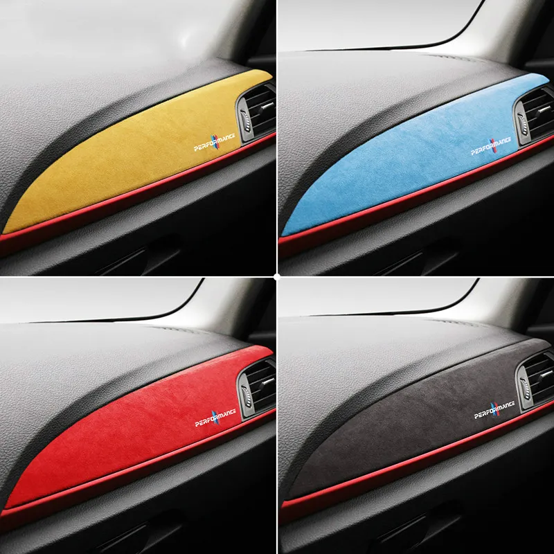ALCANTARA Wrap ABS Cover Car Center Console Tableau de bord M Performance  Stickers Autocollant pour BMW F20 F21 F22 F23 1 2 Series