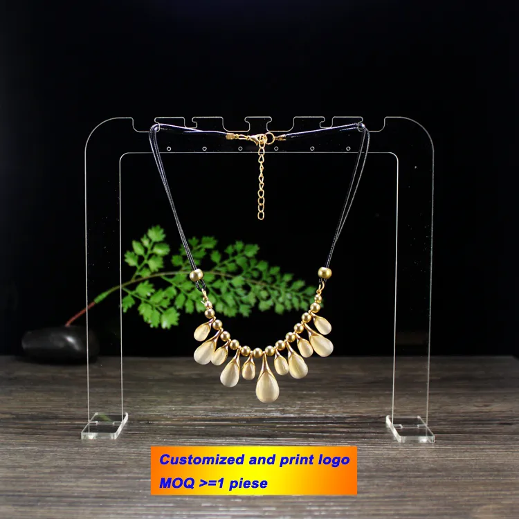 Acrylic Necklace Display Stand Jewelry Show Rack Necklace - Main Image