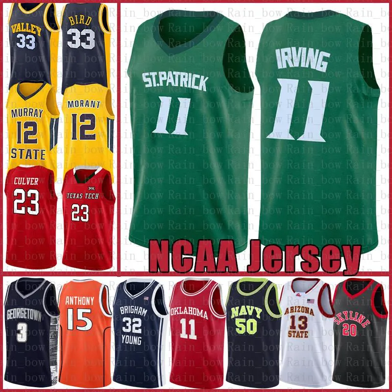 Kyrie St. Patrick Erkekler Lisesi Irving Basketbol Jersey Lebron 23 James NCAA Dwyane 3 Wade Stephen 30 Köri John 12 Stockton Toni 7 KUKOC